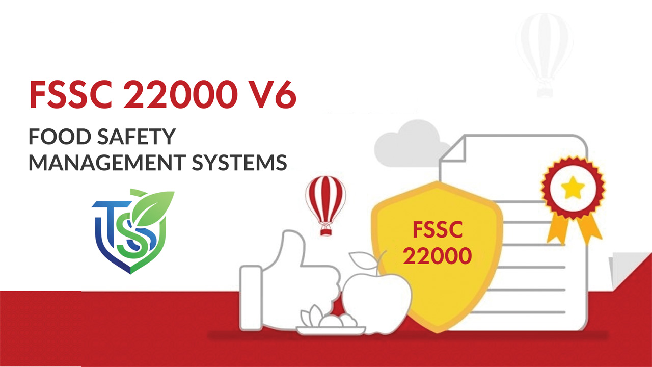 A food safety professional inspecting products in a facility, representing the FSSC 22000 V6 standards.